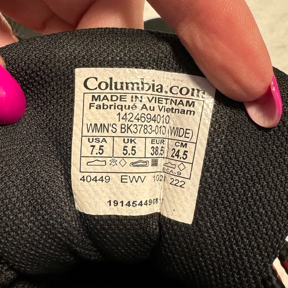 Columbia NEWTON RIDGE PLUS Black Poppy Red Woman’s Waterproof Hiking Boots 7.5 - Picture 13 of 16